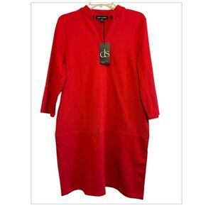 Dear Scarlett NWT Red 3/4 Sleeve Holiday Party Office Dress Size Medium